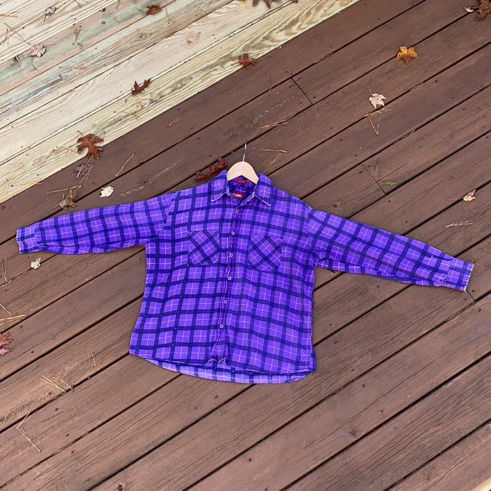 COLEMAN Purple Plaid Button-Down Shirt